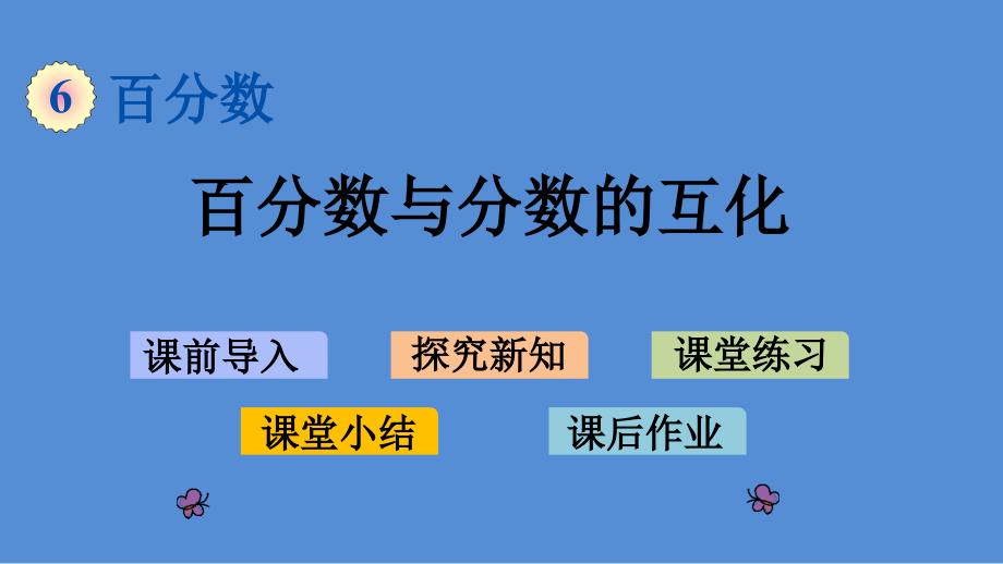 苏教版-小学数学-六年级-上册-6.3百分数与分数的互化--课件_第1页