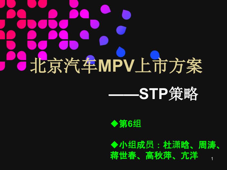 某某汽车上市方案策划书STP策略课件_第1页