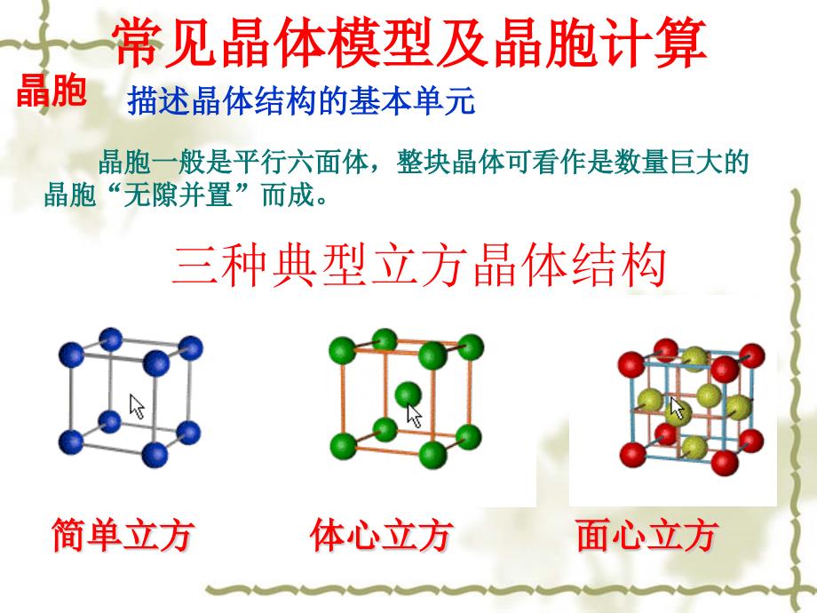 精美的晶体模型及晶胞计算课件_第1页