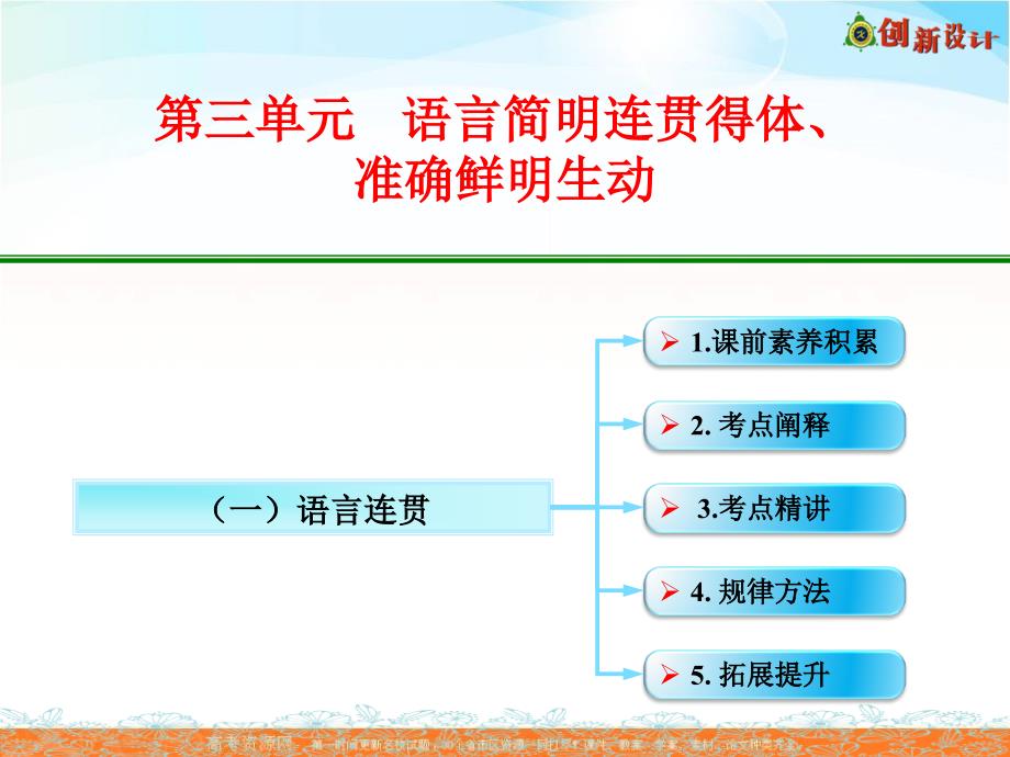 高考语文全国一轮专题复习课件：语言文字运用-语言连贯_第1页