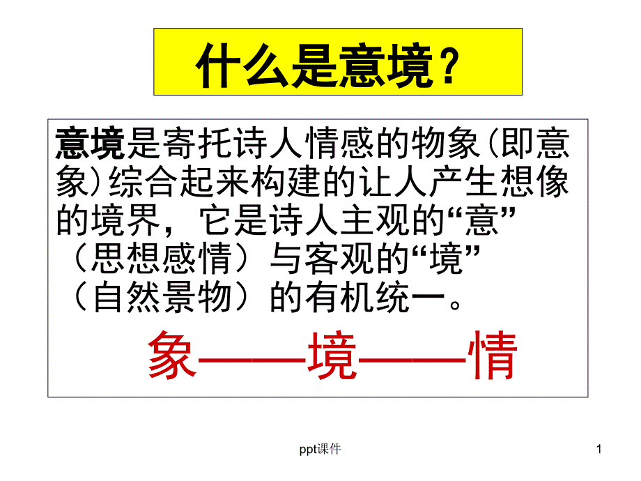 诗歌鉴赏之意境--课件_第1页