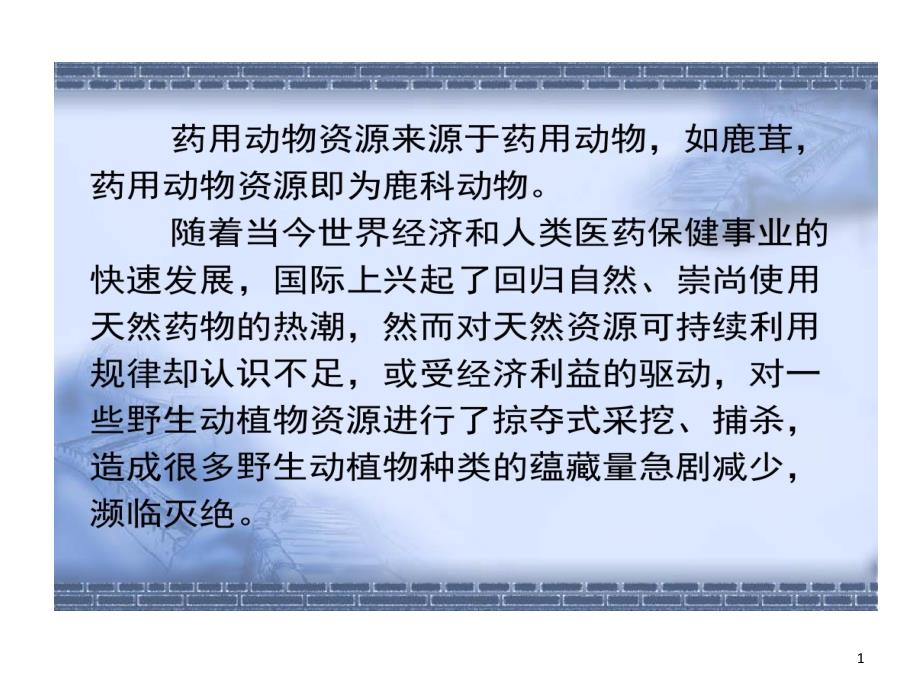 药用动物资源开发利用与保护课件_第1页