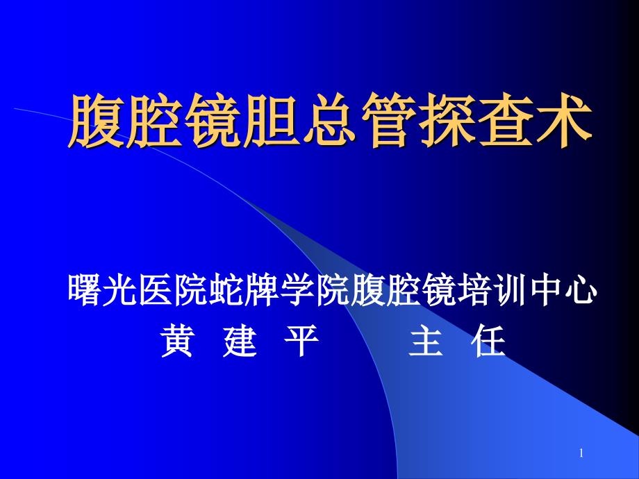 腹腔镜胆总管探查术课件_第1页