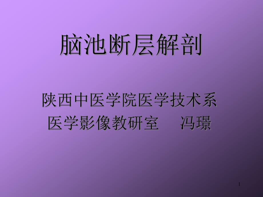 脑池断层解剖-影像FTP课件_第1页