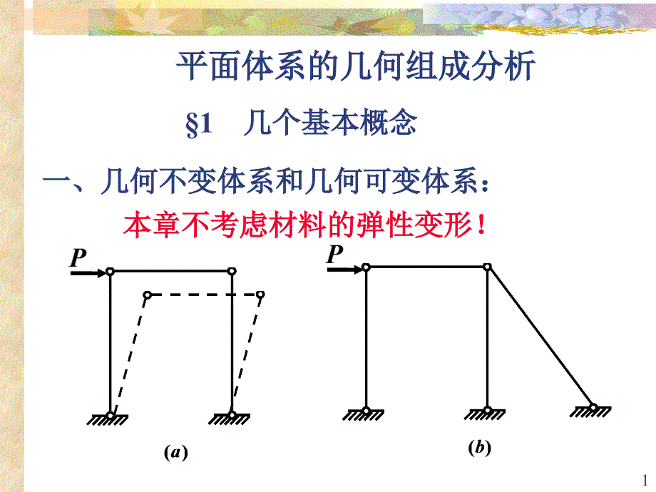 结构力学之平面体系的几何组成分析课件_第1页