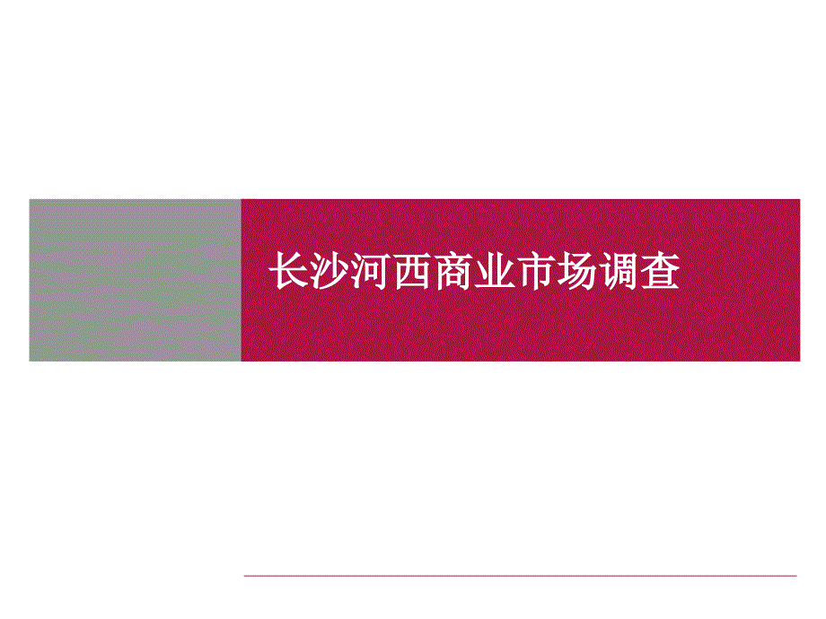 长沙河西商业市场调查课件_第1页