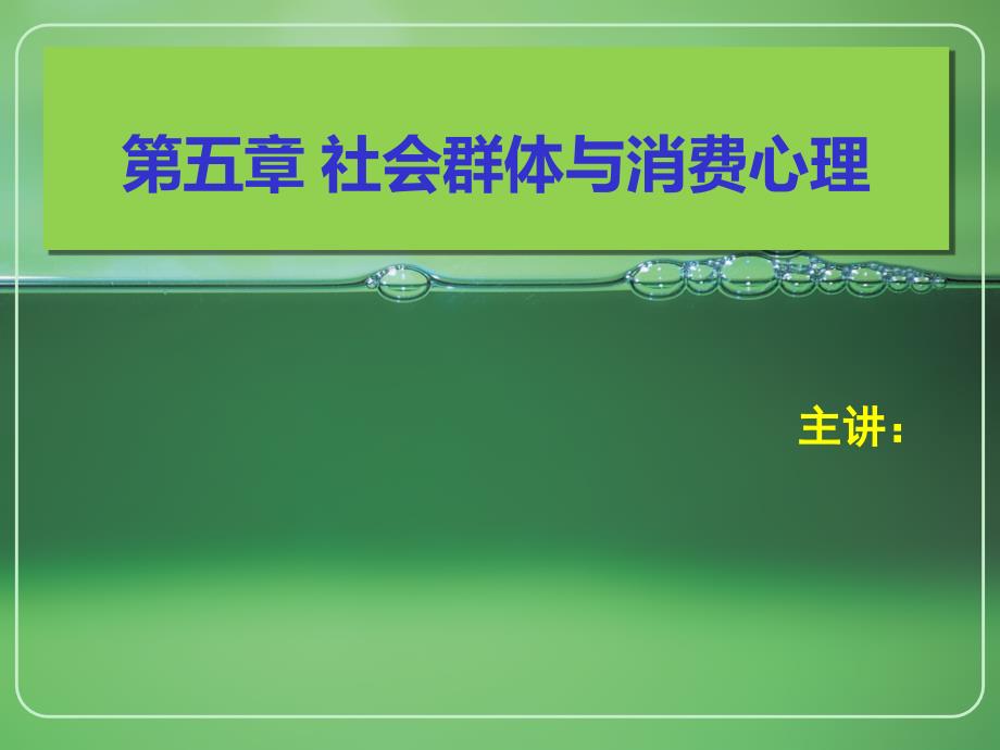 消费心理学第五章社会群体与消费心理_第1页