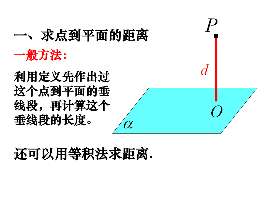 立体几何中的向量方法点到平面的距离_第1页