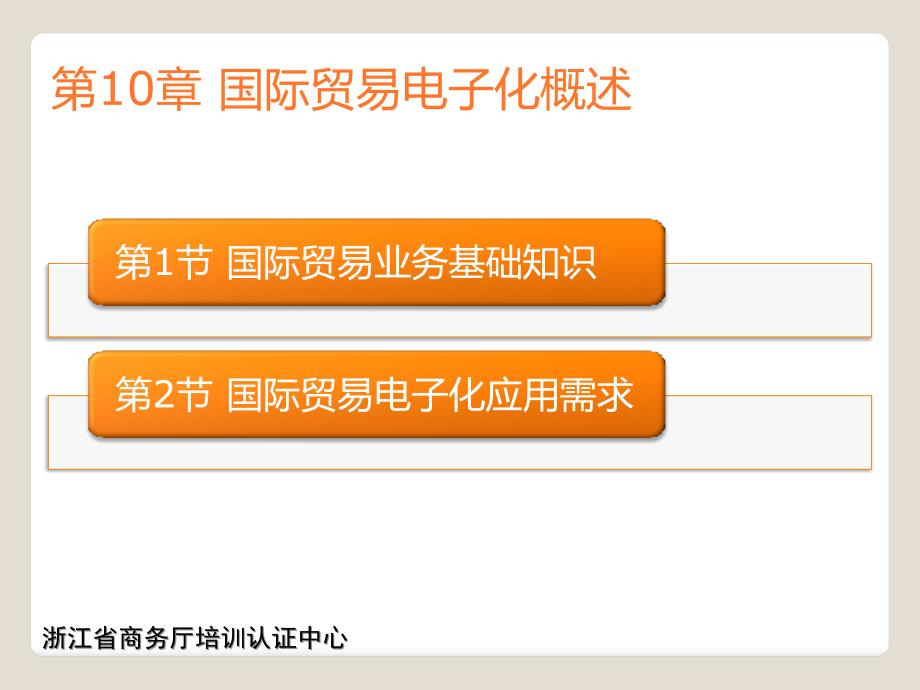 电子商务职业能力师资培训-第10章国际贸易电子化概述_第1页