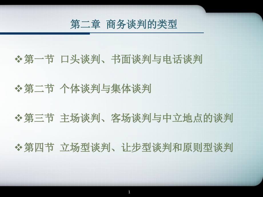 商务谈判的类型（PPT47页)_第1页