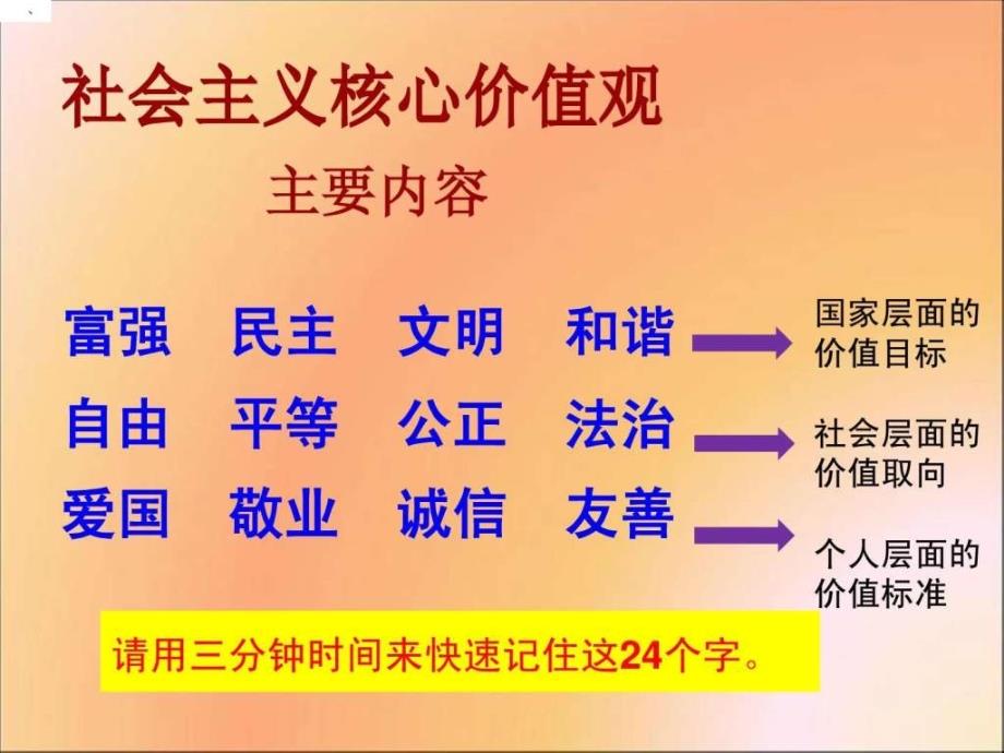 社会主义核心价值观记心间主题班会_第1页