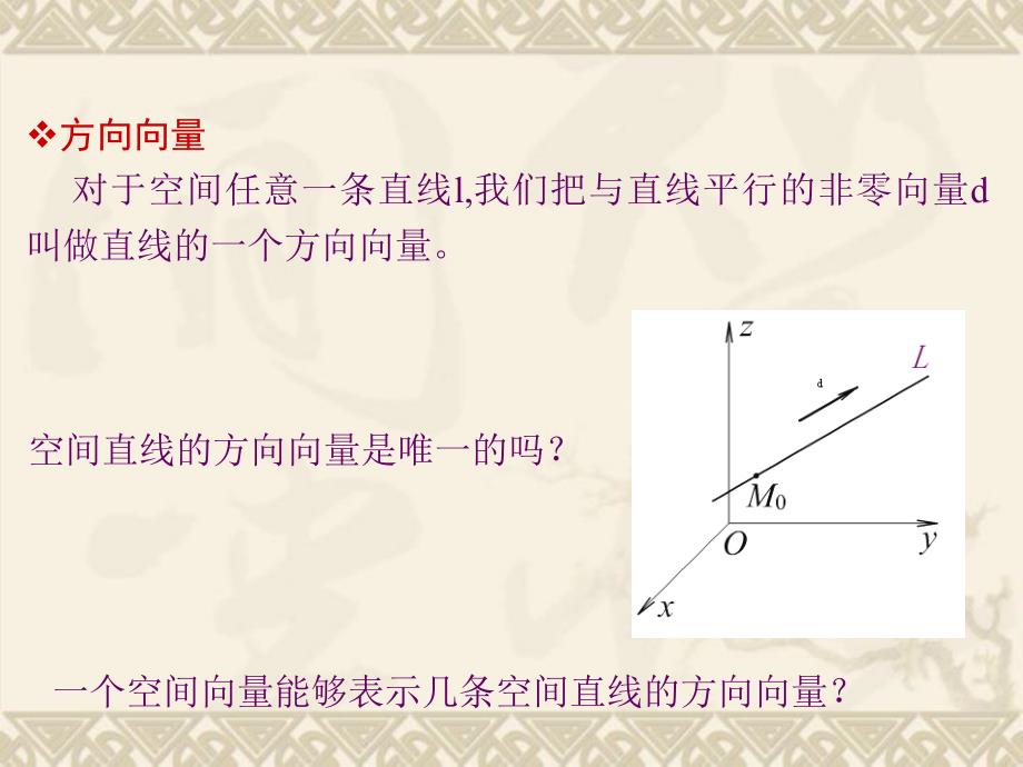 空间直线的方向向量和平面的法向量_第1页