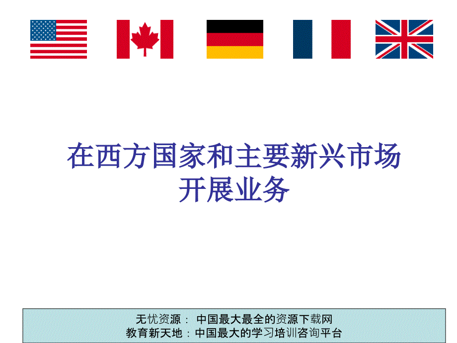 在西方国家和主要新兴市场开展业务ppt_第1页