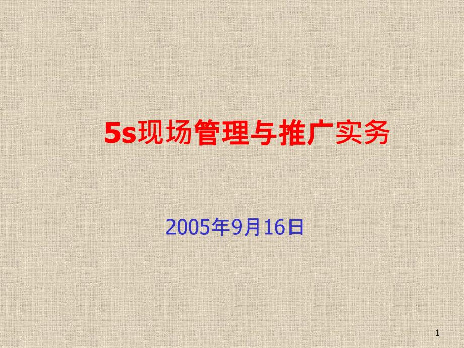 5s现场管理与推广实务(ppt 31)_第1页