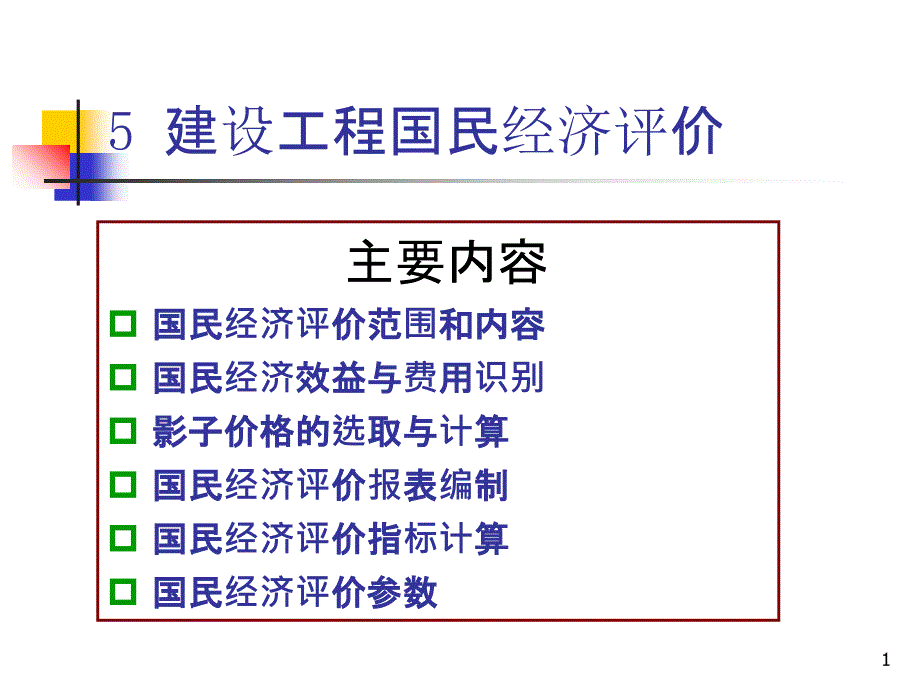 5国民经济评价及社会评价_第1页