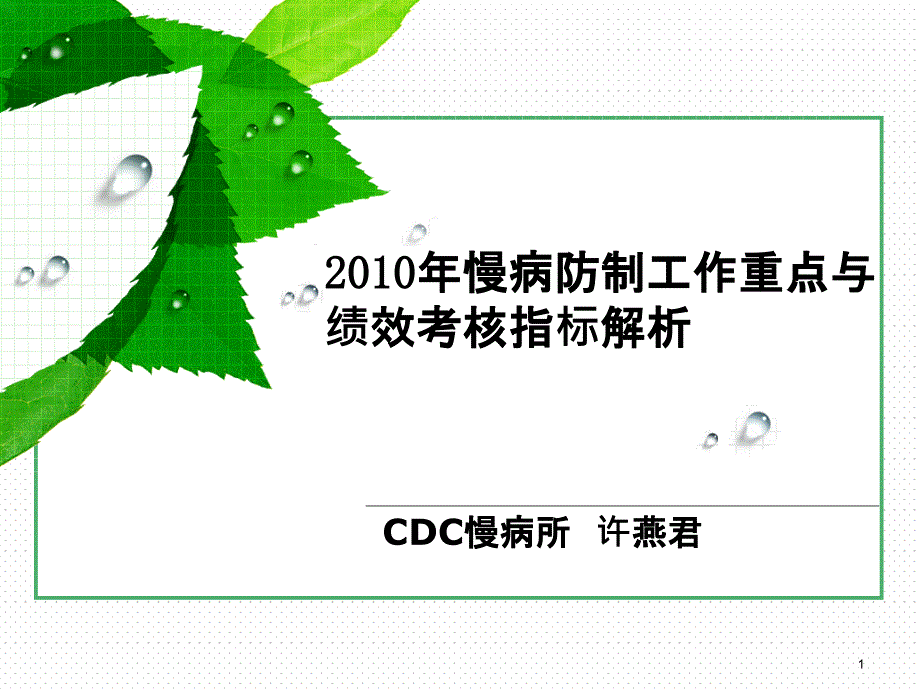 2许燕君-XXXX年慢病防制工作重点与绩效工作指标解析201_第1页