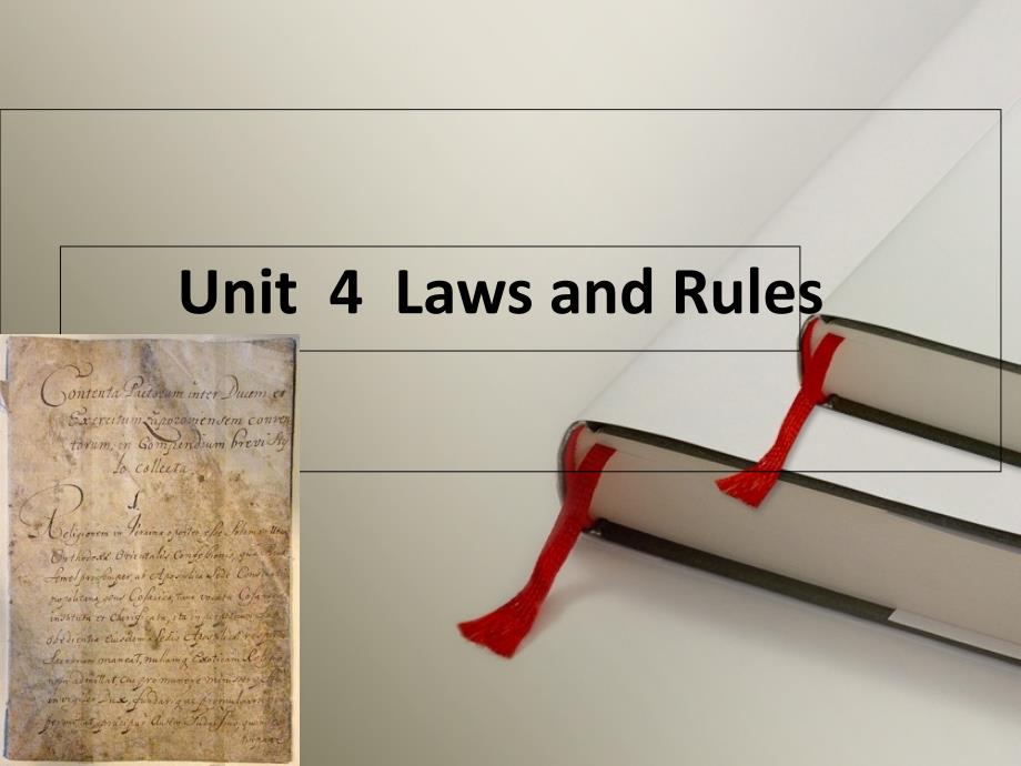 英国历史文化概况UNIT4LawsandRules_第1页