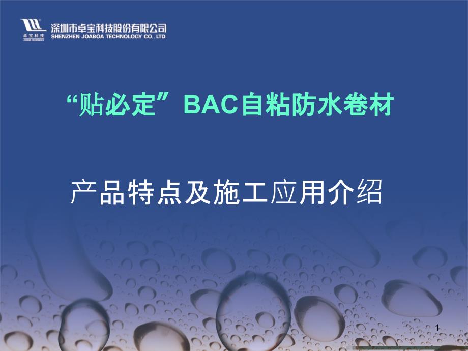 BAC产品知识讲稿_第1页