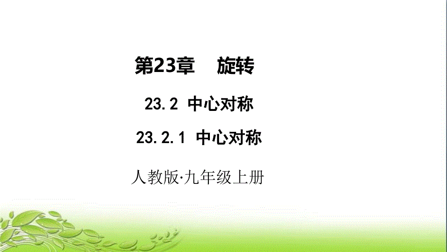 中心对称2321中心对称公开课获奖ppt课件_第1页