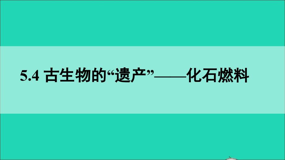 古生物的遗产化石燃料ppt课件_第1页