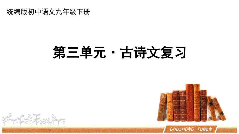 人教部编版初中语文九年级下册第三单元《古诗文复习》优秀课件_第1页