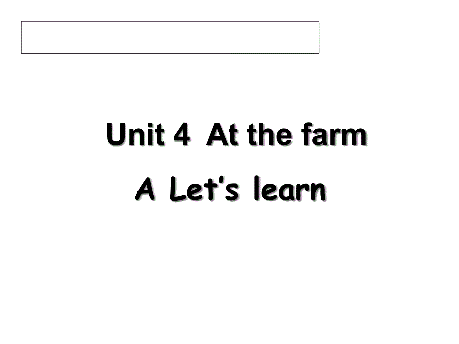 2020年人教版PEP四年级英语下册Unit-4-At-the-farm-A-Let’s-learnppt课件_第1页