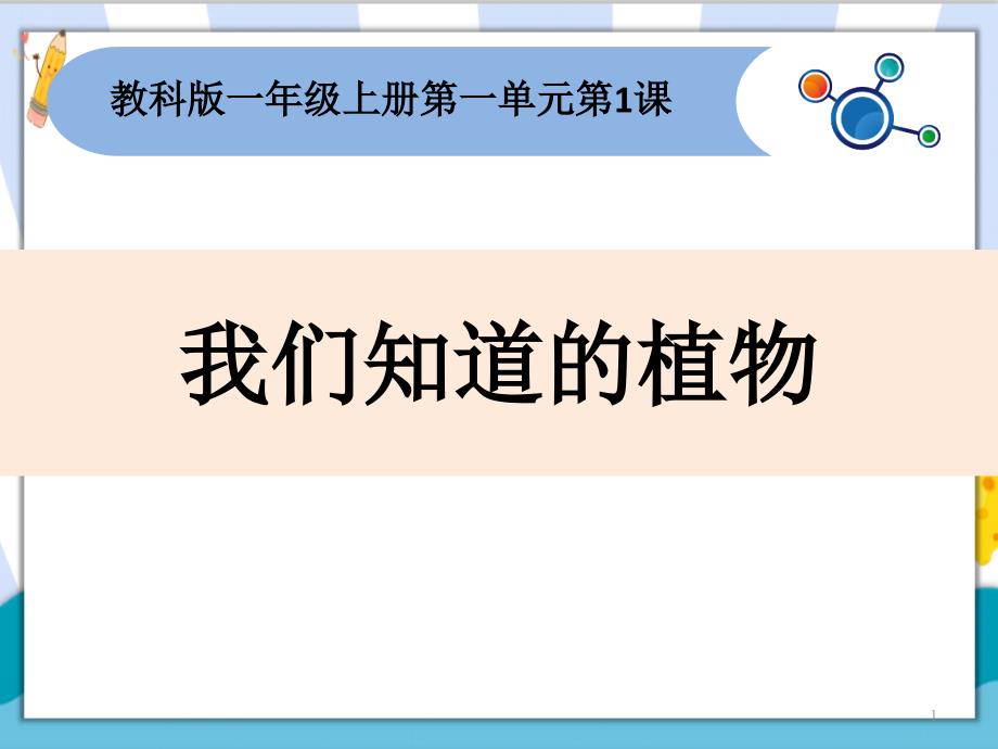 教科版小学一年级科学上册《我们知道的植物》ppt课件_第1页