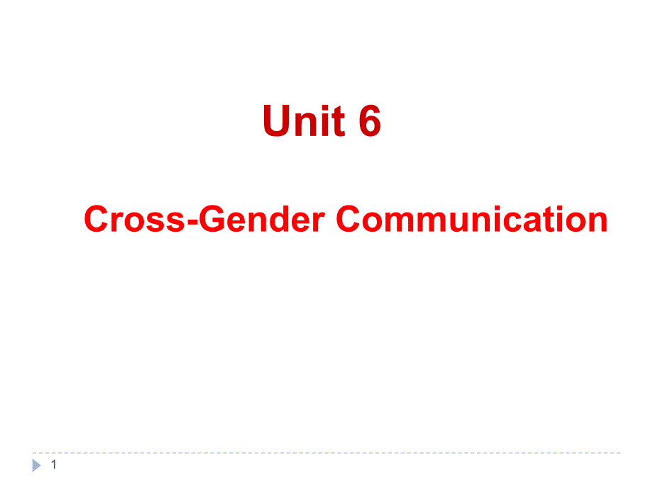 unit-6-Cross-Gender-Communication--跨文化交际复习指导资料课件_第1页