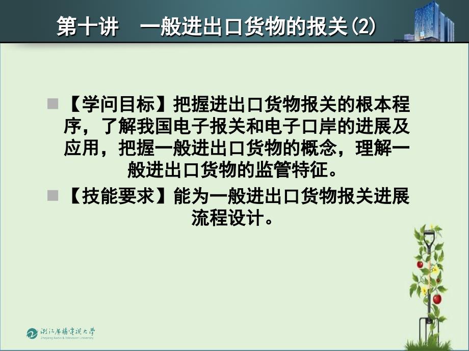 10一般进出口货物的报关(2)解析_第1页