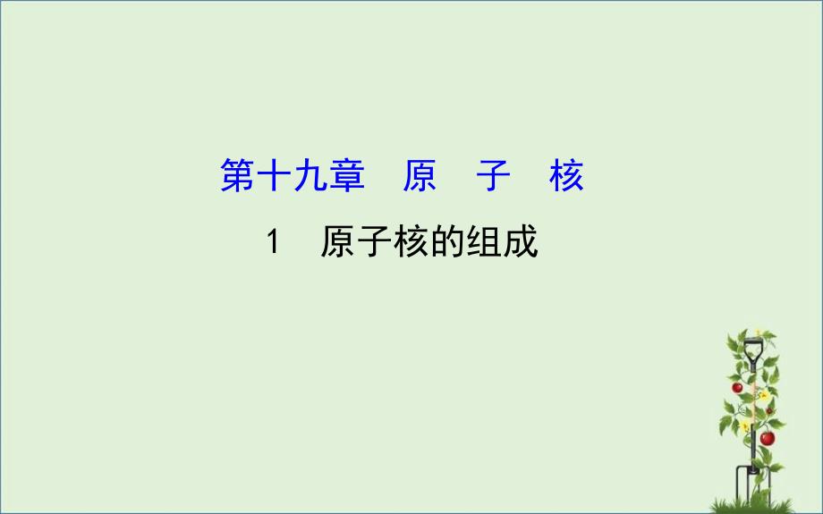 19.1原子核的组成概述_第1页