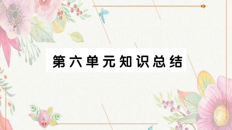 部编版四年级语文下册---第六单元知识总结课件_第1页