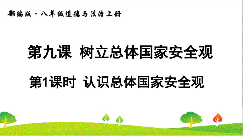 人教部编版道德与法治八年级上册《认识总体国家安全观》ppt课件_第1页