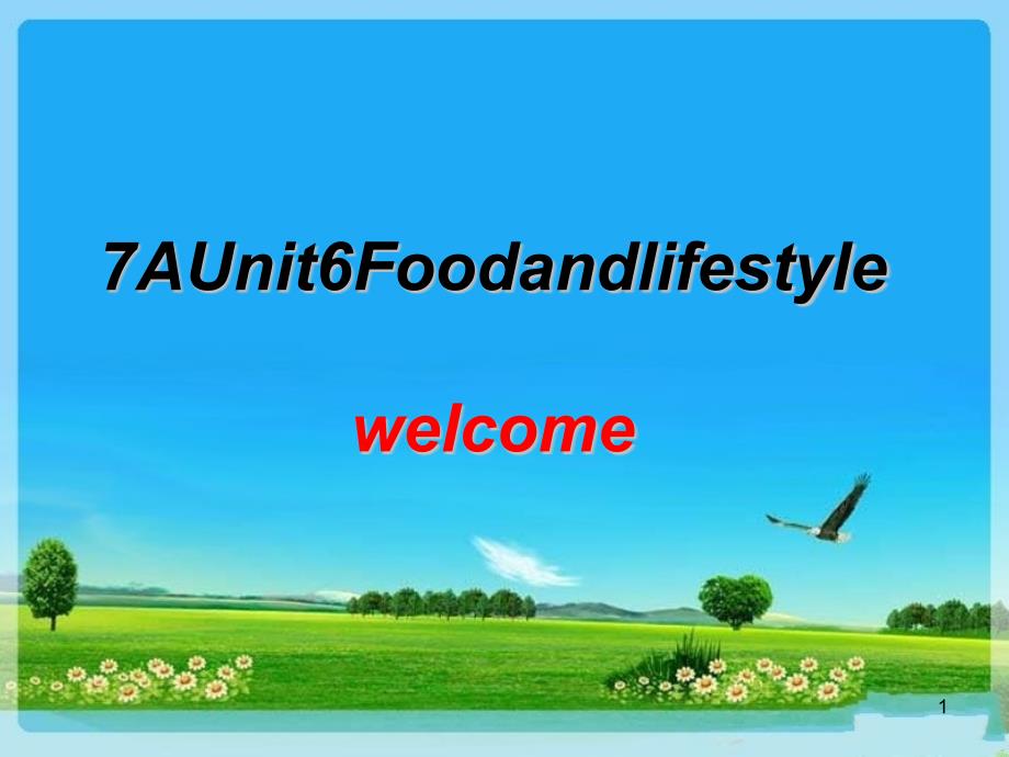 牛津译林版七年级英语上册《unit6foodandlifestylewelcome》ppt课件_第1页