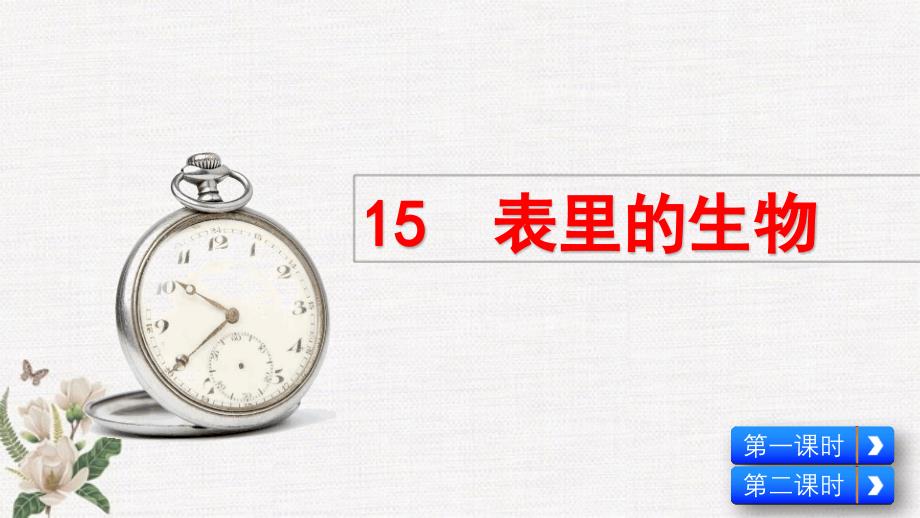 部编人教版六年级下册语文《表里的生物》课件_第1页