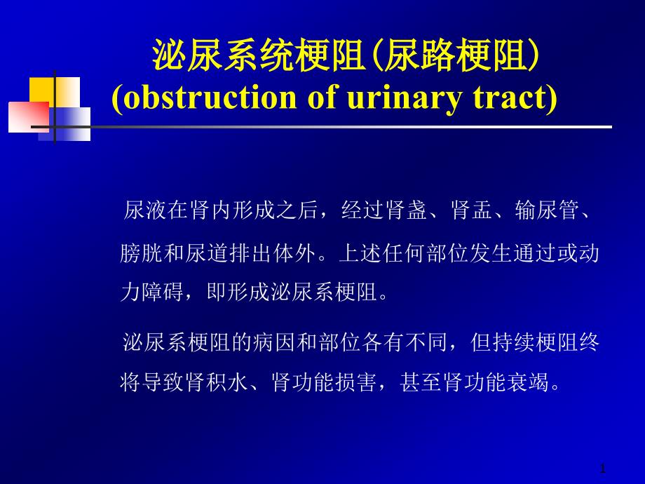 泌尿系梗阻-第八版课件_第1页