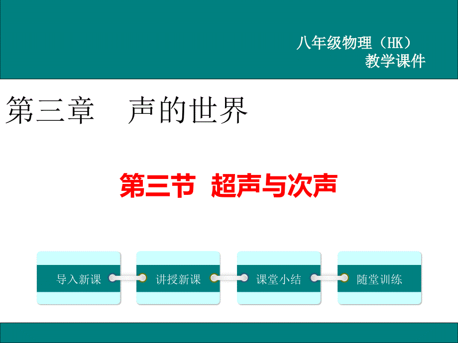 沪科版八上物理《超声与次声》课件_第1页