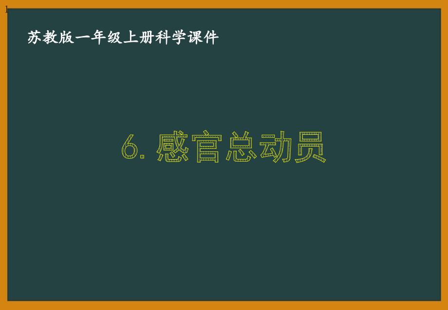 苏教版一年级科学上册第二单元《5.感官总动员》ppt课件设计_第1页