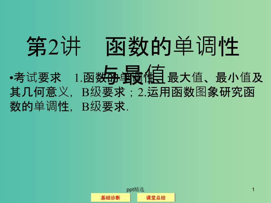 高考数学一轮复习-2-2函数的单调性与最值ppt课件-文_第1页