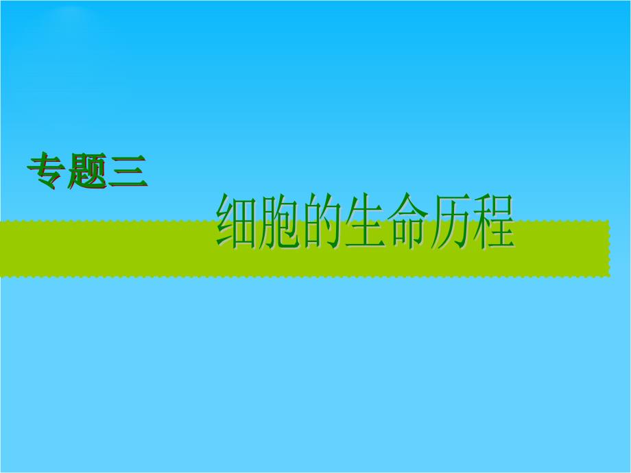 高三生物高考二轮复习ppt课件专题三细胞的生命历程_第1页