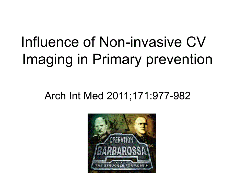 英文医学ppt课件资料：J-club-Non-invasive-CV-Imaging-(MSIH)_第1页