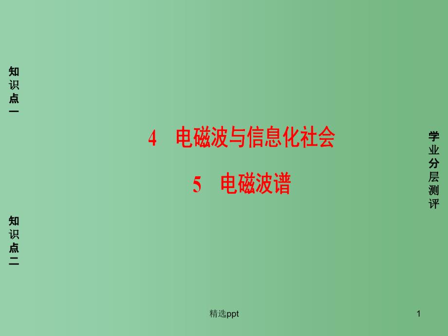 高中物理第14章电磁波45电磁波与信息化社会电磁波谱ppt课件新人教版选修_第1页