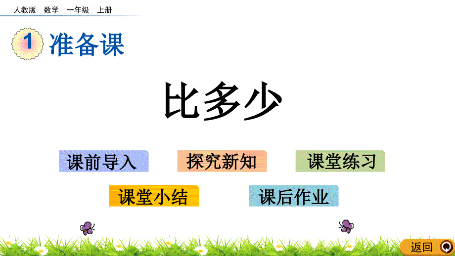 人教版一年级上册数学《比多少》ppt课件_第1页