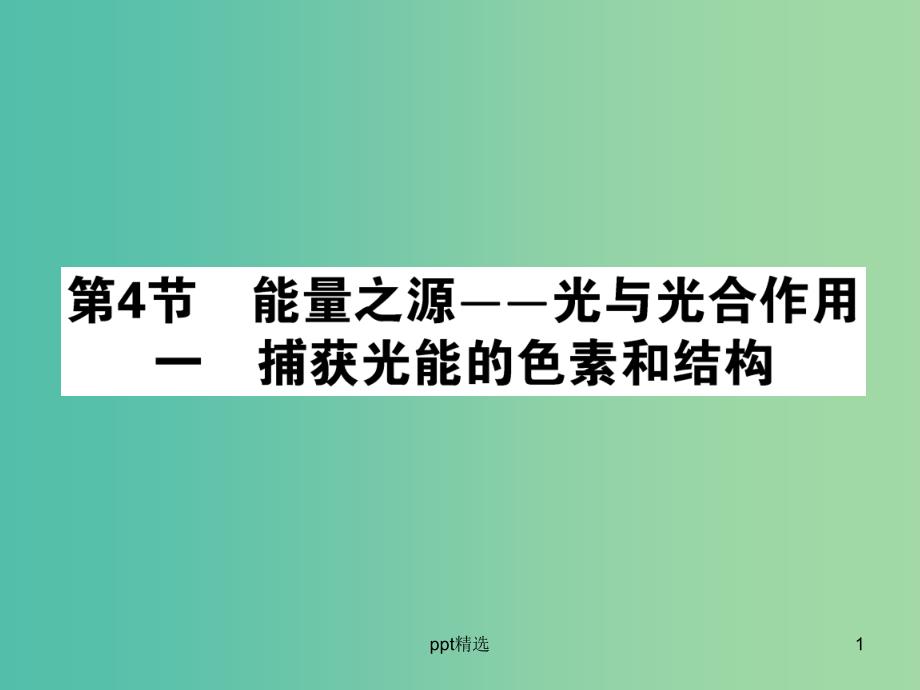 高中生物-5.4.1能量之源-光与光合作用ppt课件-新人教版必修1_第1页