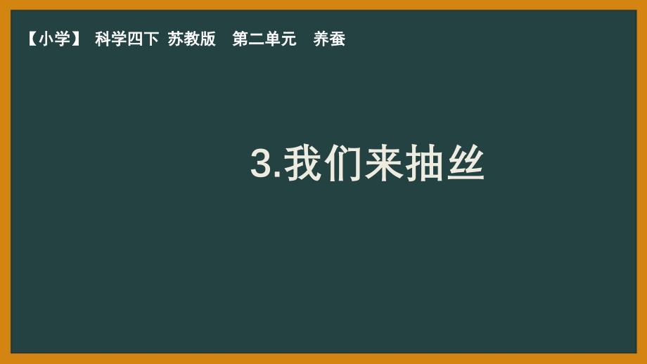 苏教版小学科学四年级下册第二单元第3课优秀课件《我们来抽丝》_第1页