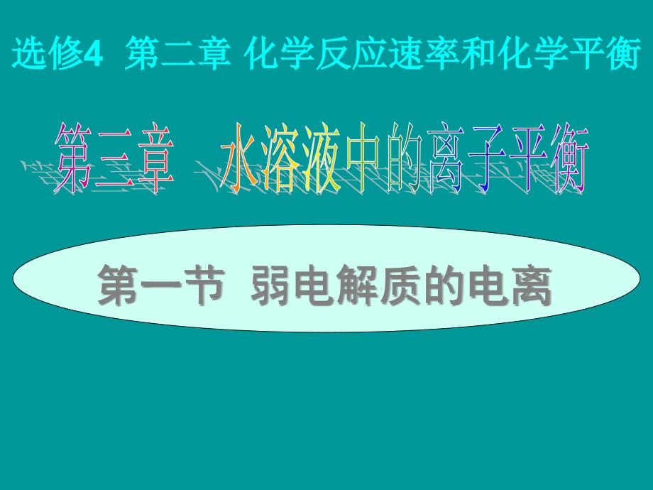 高二化学弱电解质的电离--公开课一等奖ppt课件_第1页