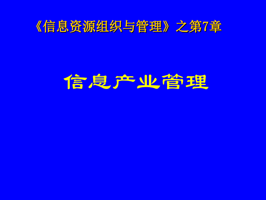 第07信息产业管理课件_第1页