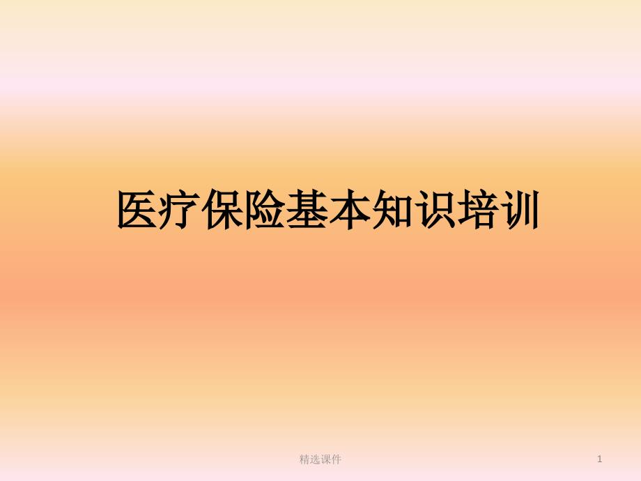 医疗保险政策培训课件_第1页