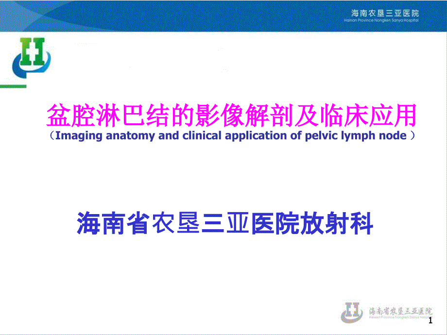 盆腔淋巴结的影像解剖及临床应用课件_第1页