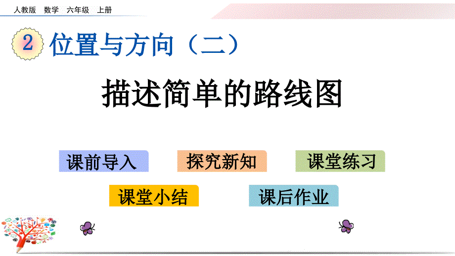 人教版小学六年级数学上册《2.3描述简单的路线图》ppt课件_第1页