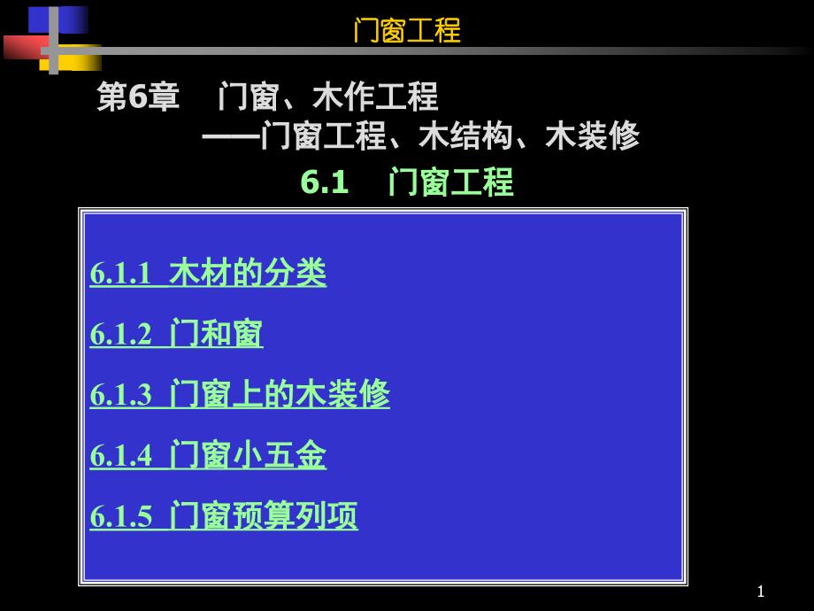 门窗装饰工程标准课件_第1页